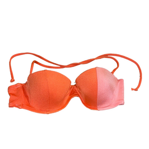 victoria’s secret Vibrant Orange and Pink push up Bikini Top